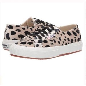 SUPERGA 2750 FANVELVETW VELVET LEOPARD SNEAKERS